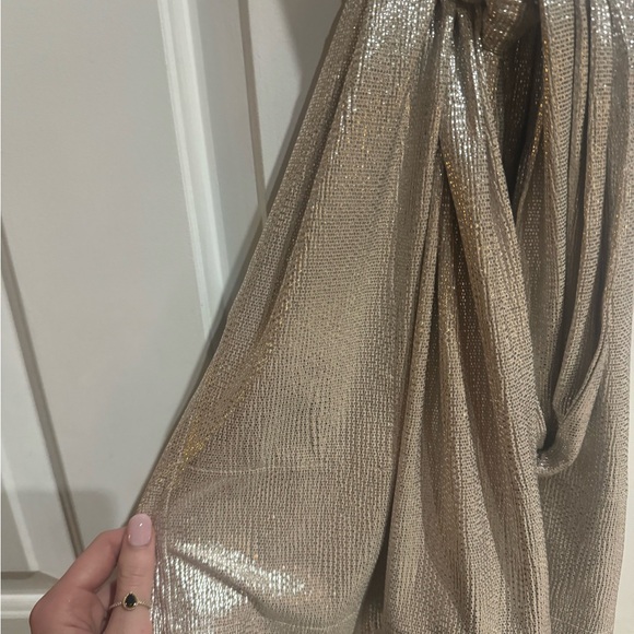 Sabina Musayev Gold Short Sleeve Wrap Dress - Picture 6 of 6